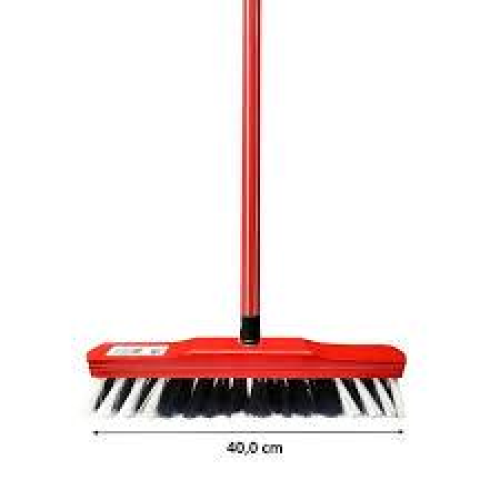 VASSOURA PELO SINTETICO CERLON MADEIRA 40CM C/ CABO - UNI