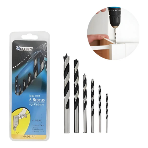 JOGO BROCAS MADEIRA 6 PCS - UNI