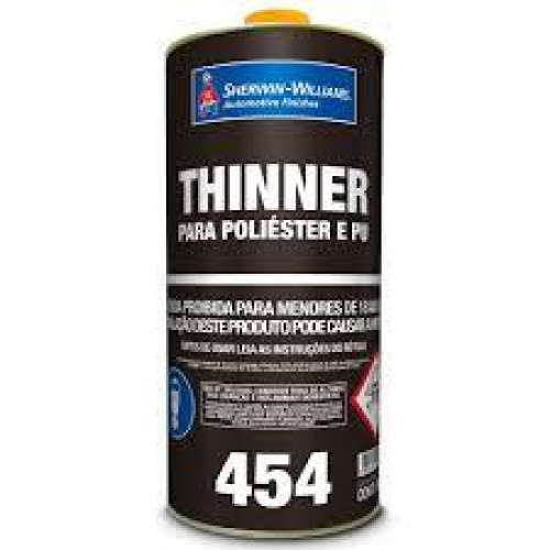thinner 454 PU 0,900 LTS Sherwin-Williams - Diluente Profissional para Poliéster e Poliuretano