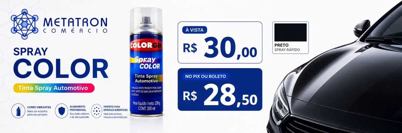 Tinta Spray Automotiva Spray Color - Colorgin